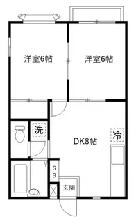 フジハイツ【2階】の間取り