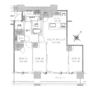ブリリアザタワー東京八重洲アベニュー【7階】の間取り