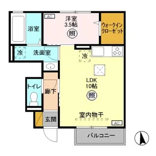 エトワールムーン【1階】の間取り