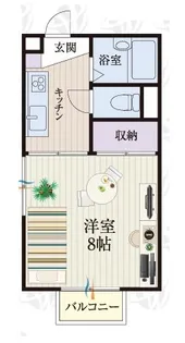 b’CASA水戸赤塚re-born A棟【2階】の間取り