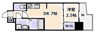 エスグランデ難波サウス【13階】の間取り