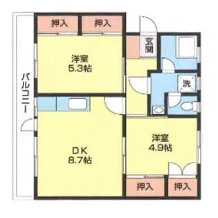 東都マンション【4階】の間取り