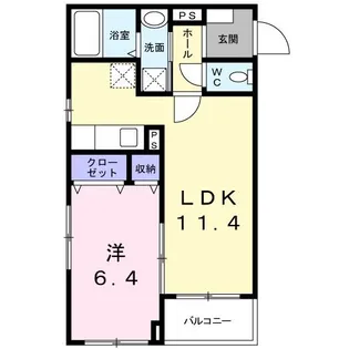 クロシェット【2階】の間取り