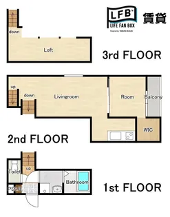 LFB APARTMENT天神【2階】の間取り