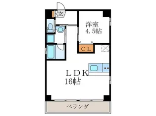 ESPERANZA御所西【2階】の間取り