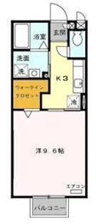 ラフォ-レ山崎【2階】の間取り
