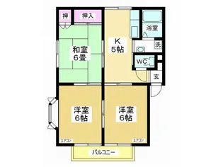 サンハウス高沢【1階】の間取り