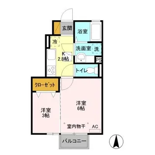 スプリングウィンド A【1階】の間取り