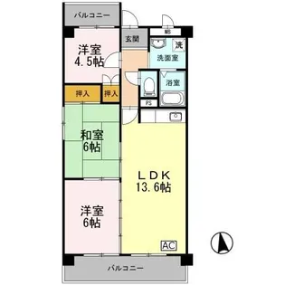 アン・ジュール【1階】の間取り