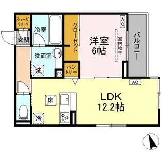 シングレイス【1階】の間取り