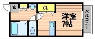 メゾネット日ノ出【1階】の間取り