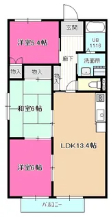 シャトル古城【2階】の間取り