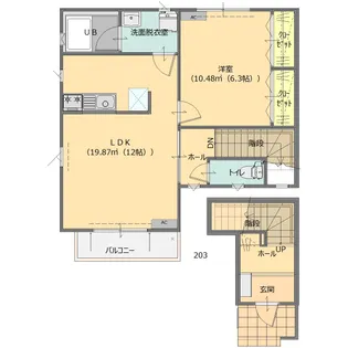 月桂樹(ローリエ)の街 D棟【2階】の間取り