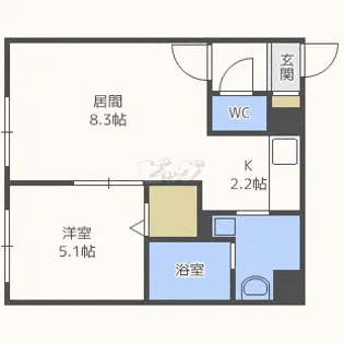ミピアーチェ麻生【4階】の間取り