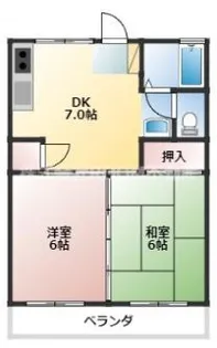 ハイツ新島【1階】の間取り