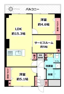 流鉄カーサ新松戸【5階】の間取り