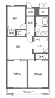 ユーコート上石神井【1階】の間取り