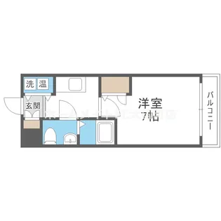ベルエ難波西【6階】の間取り