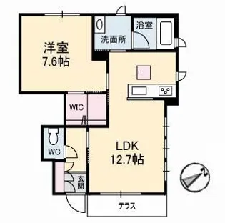 ヴィラ・アンテンヌ【1階】の間取り