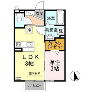 グランモア愛宕II【1階】の間取り