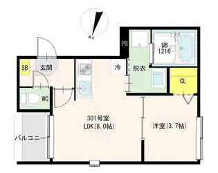Le Repos 西新井【3階】の間取り
