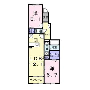 リテラ・テラス【1階】の間取り