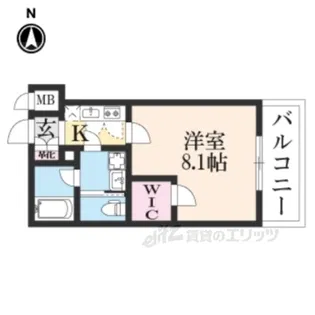 ウェルスクエア京都大宮仏光寺通【4階】の間取り