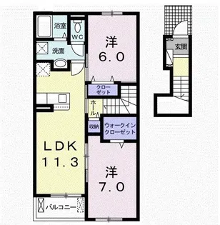 ジプソフィル【2階】の間取り