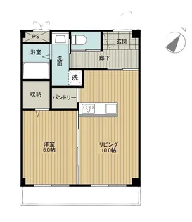 利右衛門参番館【2階】の間取り