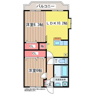 レスポワールA【2階】の間取り