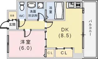 ユニバーサルビル【9階】の間取り
