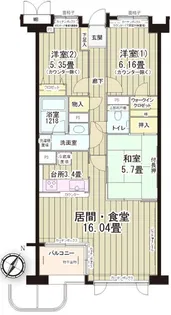 グランフォート目黒【2階】の間取り