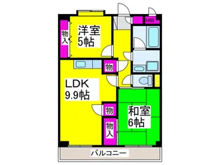 マンションクレ-ル【1階】の間取り