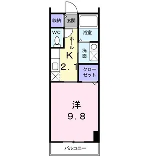 キュ-ズ・リヴィエ-ル【3階】の間取り
