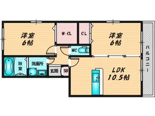 グランドアベニュー II番館【1階】の間取り