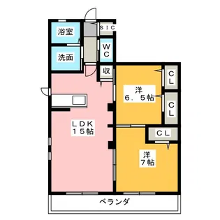 シャトーK3【1階】の間取り