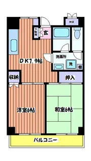 リヴェール浅見【5階】の間取り