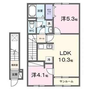 オムニセンス【2階】の間取り
