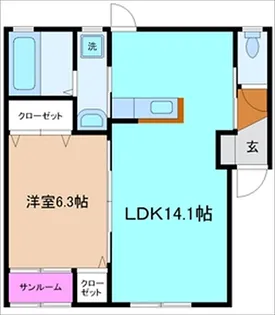 Casa MilaB棟【1階】の間取り