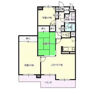 アカンサス鳥取【2階】の間取り