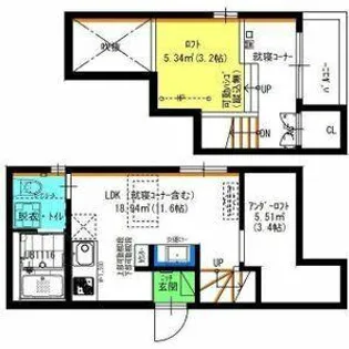 愛知県名古屋市中川区長良町5【アパート】の間取り