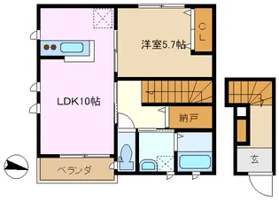 グリームコート【2階】の間取り