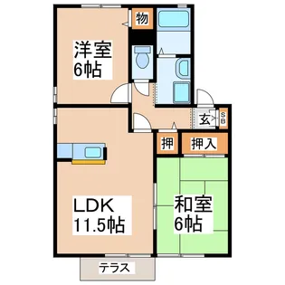 ガーデンコートみずき台【1階】の間取り