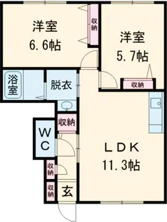 城山ヒルズA【1階】の間取り