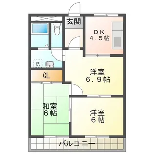 メゾンエスポア【2階】の間取り