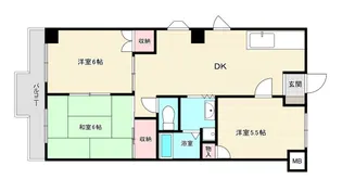 ブローニュ幕張本郷【2階】の間取り