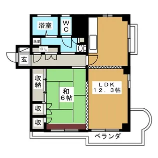 船橋グリーンハイツ2号棟【11階】の間取り