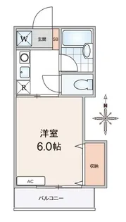 ウエストハイツ【1階】の間取り