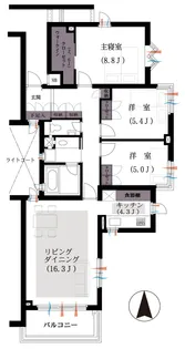 テラス松原【2階】の間取り