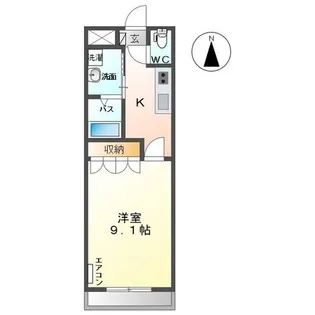 メルローズ香貫【1階】の間取り